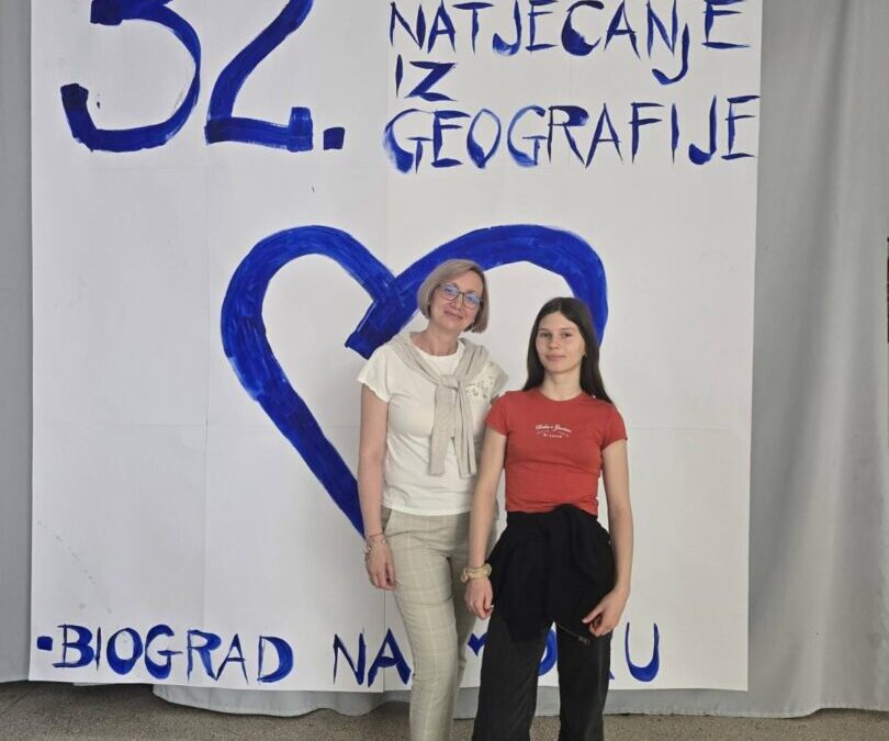 Veliki uspjeh naše učenice Eve Vugrinec na državnom natjecanju iz geografije
