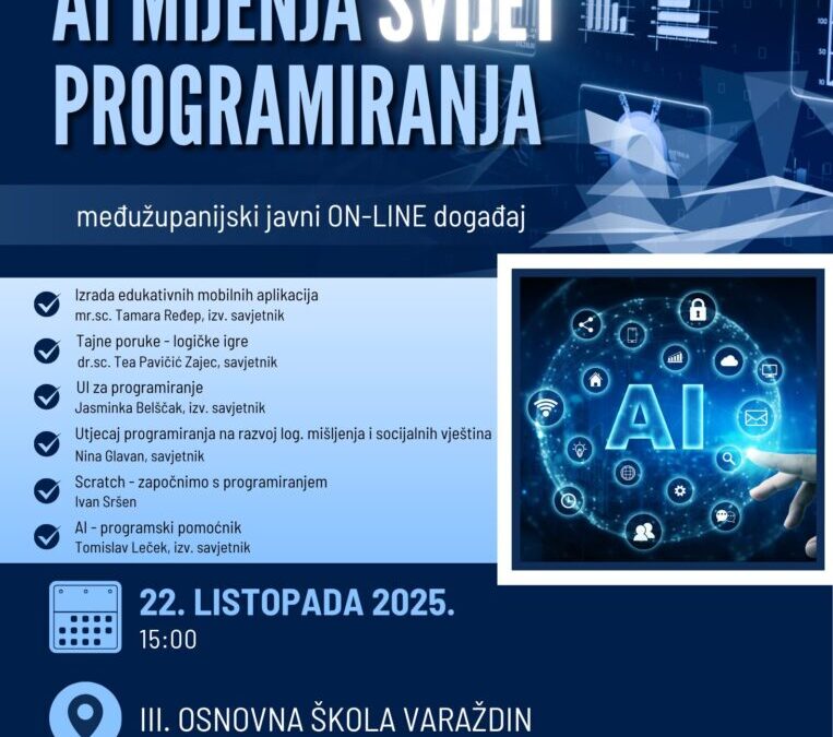 Poziv na javni događaj – AI mijenja svijet programiranja